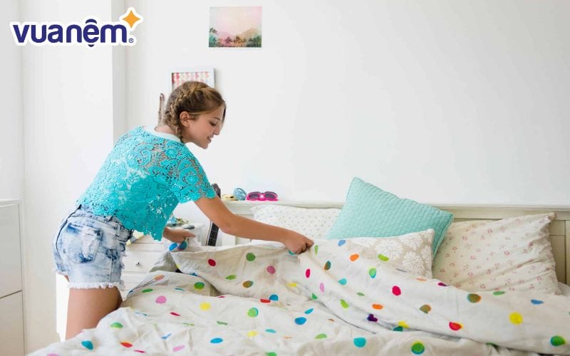 Thay chăn ga gối mới để ngủ ngon hơn