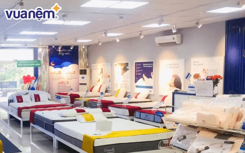 Không gian mua sắm hiện đại tại Vua Nệm