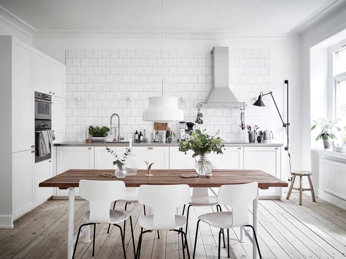 phong cách trang trí nội thất phòng bếp Scandinavian