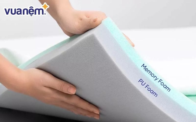 Topper được làm từ memory foam là loại phổ biến nhất hiện nay