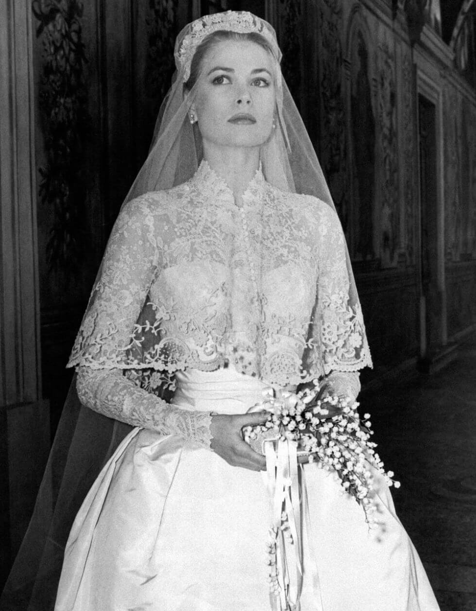 Váy cưới ren của công nương Grace Kelly 