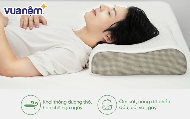 Gối cao su Gummi Contour Massage vùng cổ vai gáy