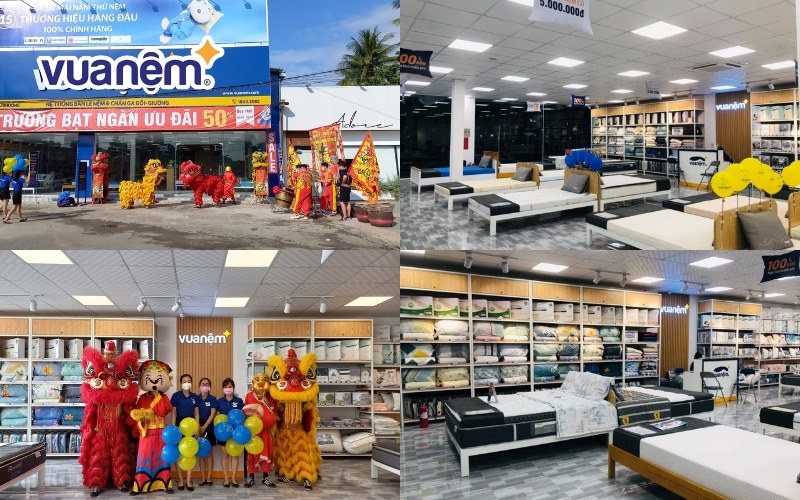 Vua Nệm có hệ thống cửa hàng bán chăn ga gối nệm quy mô lớn nhất cả nước