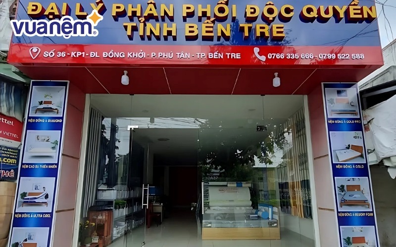 Cửa hàng bán chăn ga gối nệm Bến Tre của Nệm Đông Á