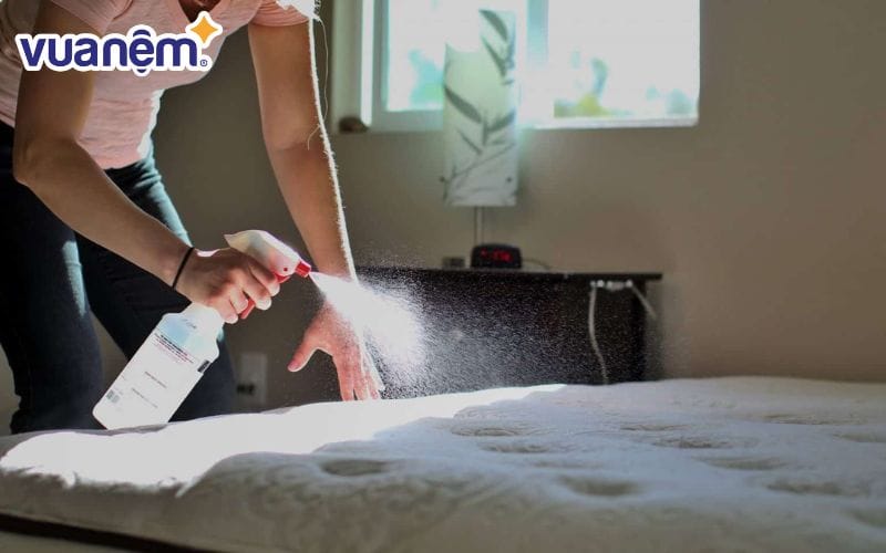 Baking soda được sử dụng như một cách để khử mùi và tẩy vết bẩn trên topper.