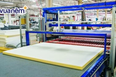 quy trình sản xuất nệm cao su