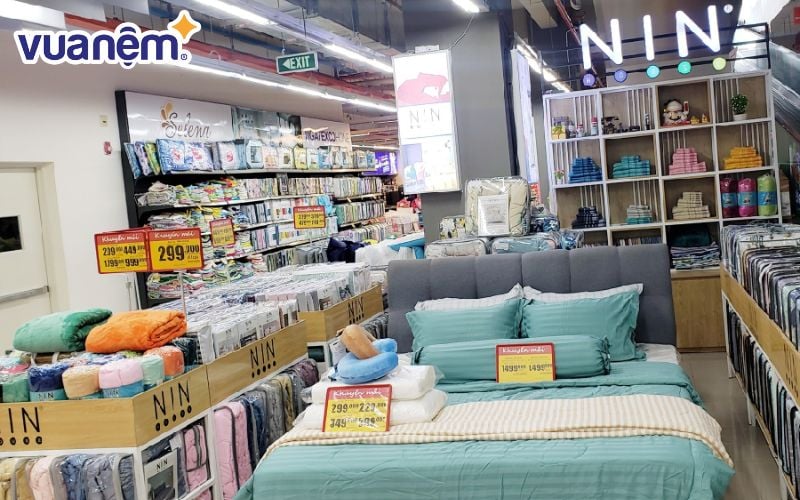 Thương hiệu chăn ga gối nệm NIN House có mặt ở hầu hết các trung tâm thương mại