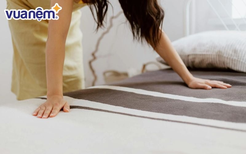 Ga giường bị tuột khỏi nệm có thể do kích thước không phù hợp