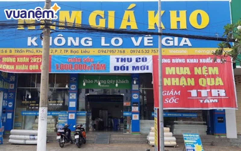 Cửa hàng bán chăn ga gối nệm Bạc Liêu - Nệm Giá Kho