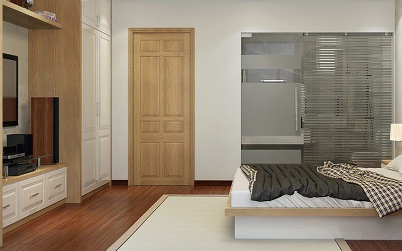 Cửa phòng ngủ giúp ngăn cách phòng ngủ với không gian bên ngoài 