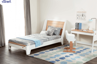 giường gỗ 1m2 tiện nghi