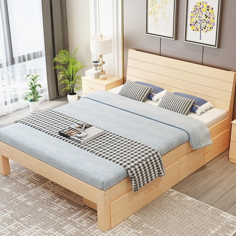 Giường ngủ gỗ thông (mẫu 1) 