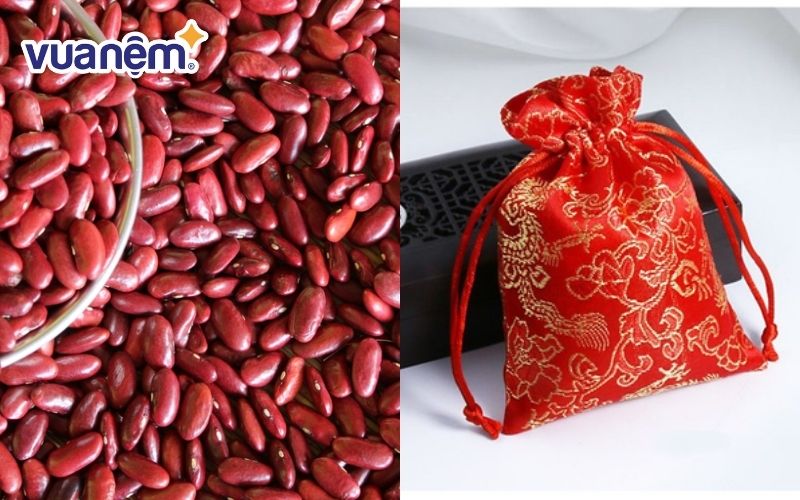 Đặt túi đậu đỏ dưới gối giúp xua đuổi xui xẻo, thu hút vận may