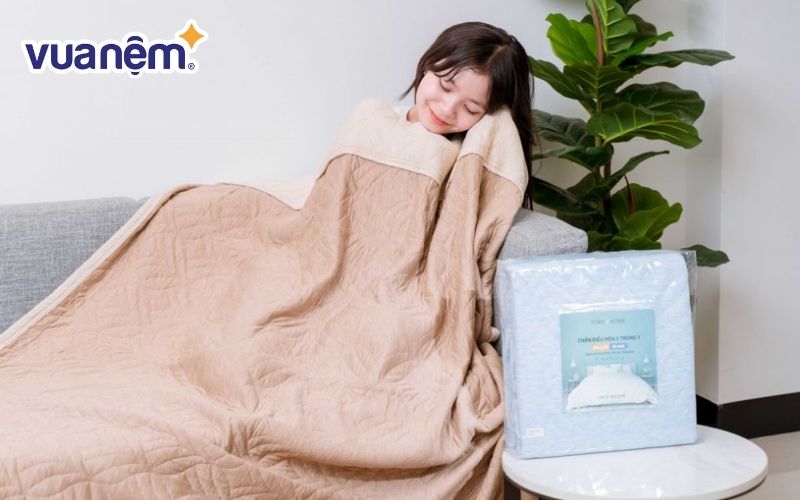 Chăn lạnh giúp điều hòa thân nhiệt tốt hơn, tốt cho sức khỏe của người dùng ngay cả khi bạn ngủ say