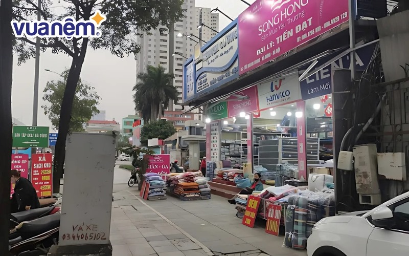Không gian cửa hàng chăn ga gối nệm quận Hà Đông của thương hiệu Sông Hồng