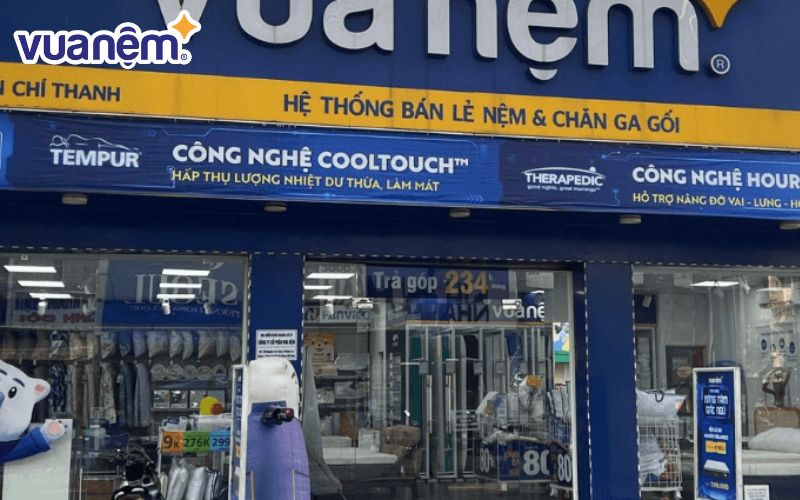 Cửa hàng bán chăn ga gối nệm quận 5 Vua Nệm Nguyễn Chí Thanh.