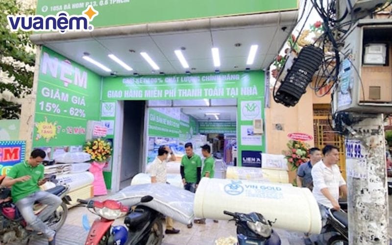 Cửa hàng Nệm Kim Á chi nhánh quận 6.