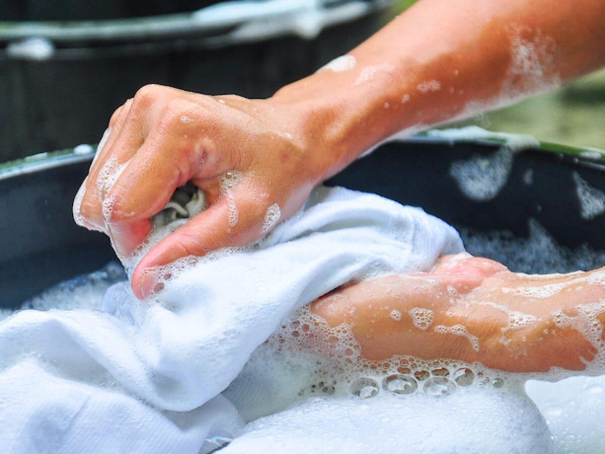Giặt ruột chăn bông bằng tay