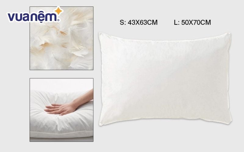 Gối tựa lưng giá rẻ lông vũ Muji