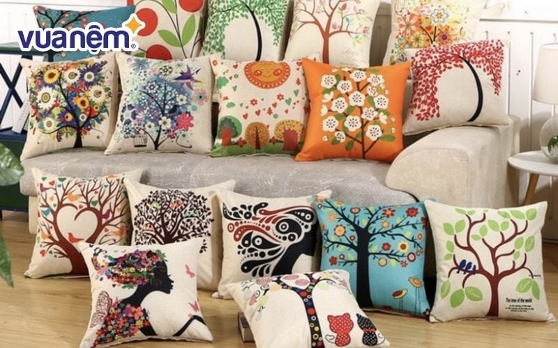 Bộ gối tựa họa tiết cây