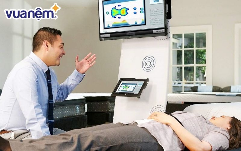 Máy đo áp lực cơ thể Reveal giúp khách hàng lựa chọn nệm dễ dàng hơn
