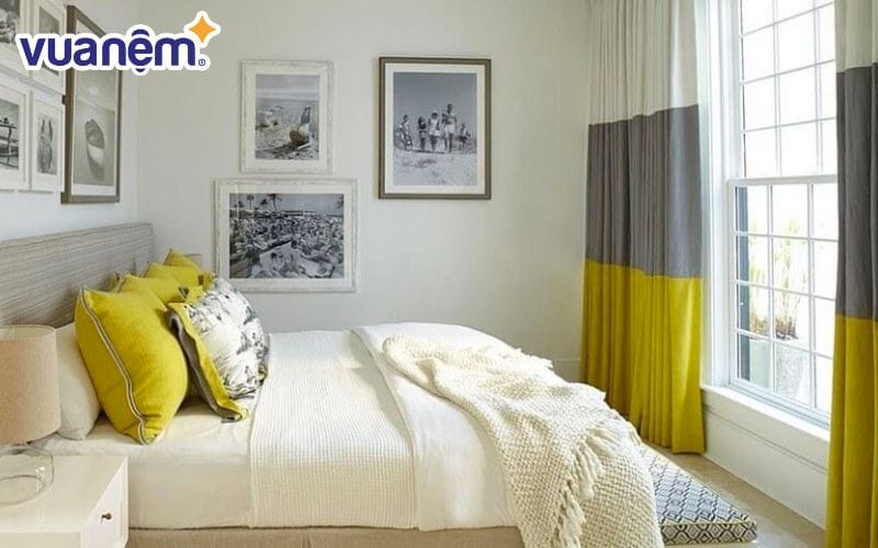 Chăn ga gối nệm màu vàng có thể hỗ trợ tốt cho người mệnh Hoả trong tài chính