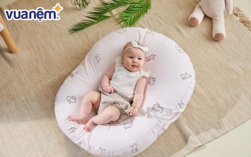 Gối chống trào ngược cho bé sơ sinh Vuông Tròn cotton Hàn