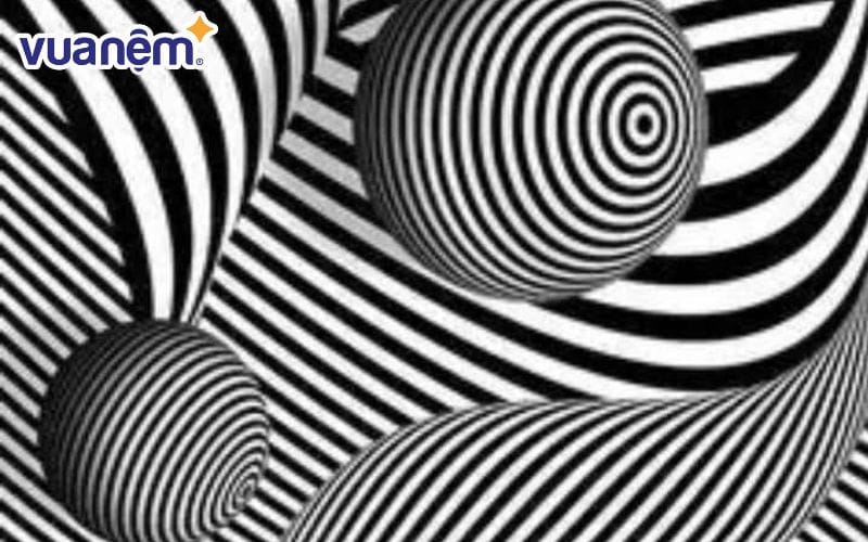 Hai màu đen trắng kết hợp khéo léo tạo ra nhiều hình khối khác nhau.