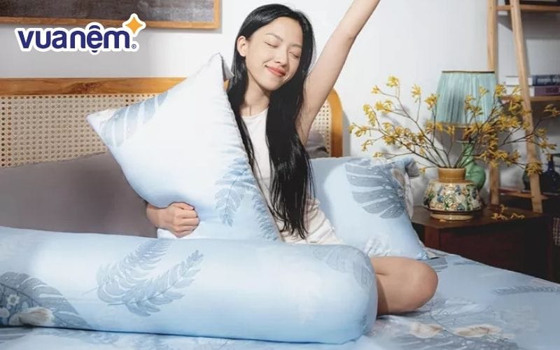 Chăn ga gối nệm màu xanh dương cho người mệnh Mộc