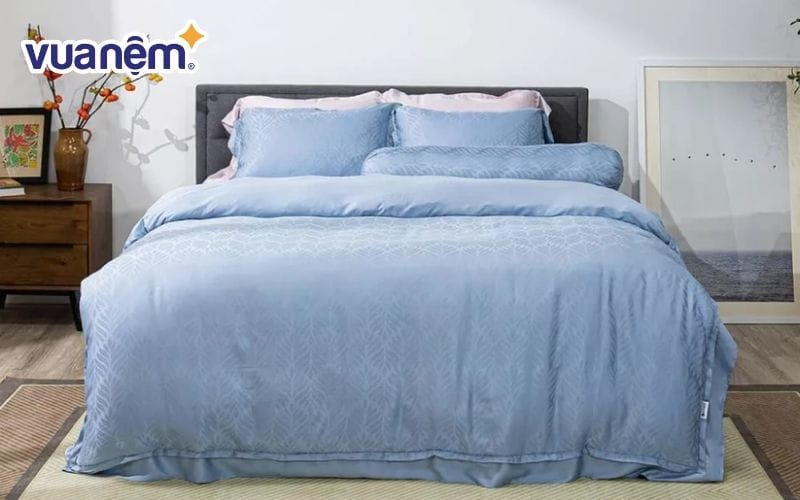Bộ chăn ga gối xanh dương Amando Lagom chính là gợi ý lý tưởng cho người mệnh Mộc