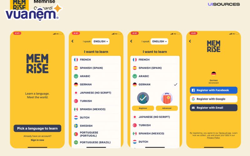 Memrise được người dùng đánh giá 4,8 sao trên App Store và CH Play.
