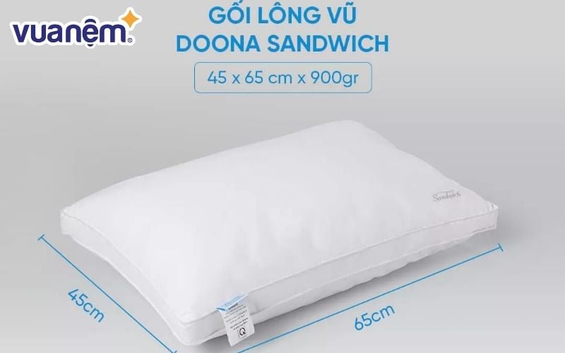 Gối Lông Vũ Doona Sandwich 70%