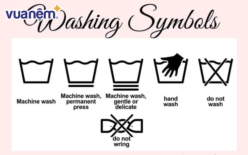 Ký hiệu giặt máy