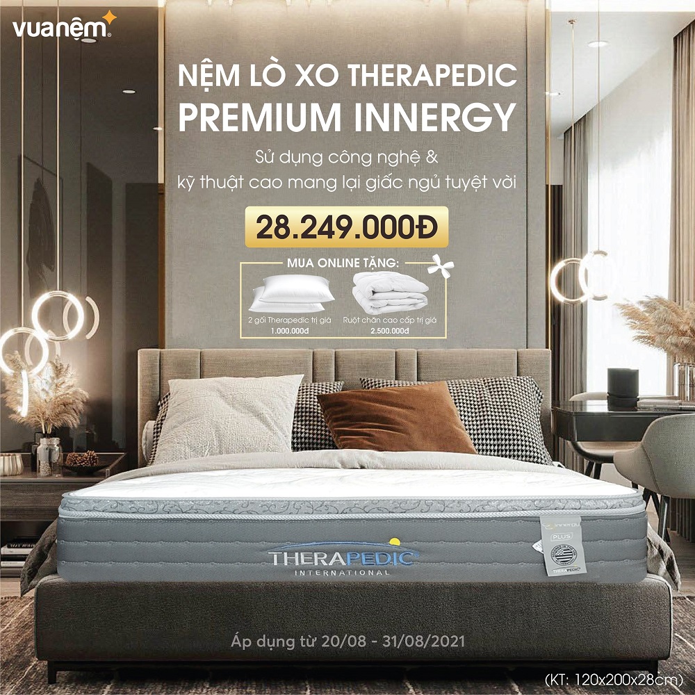 Nệm lò xo Therapedic Premium Innergy