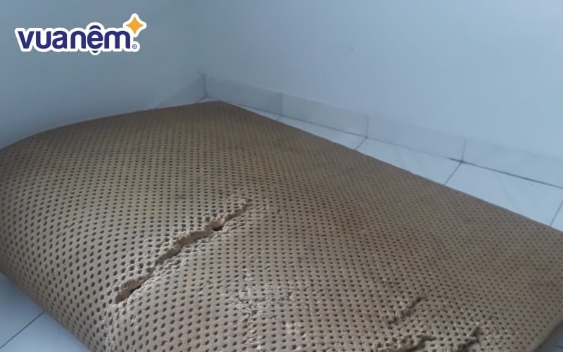 Khi nệm cao su bị rách, người dùng không nên tự ý cắt dán