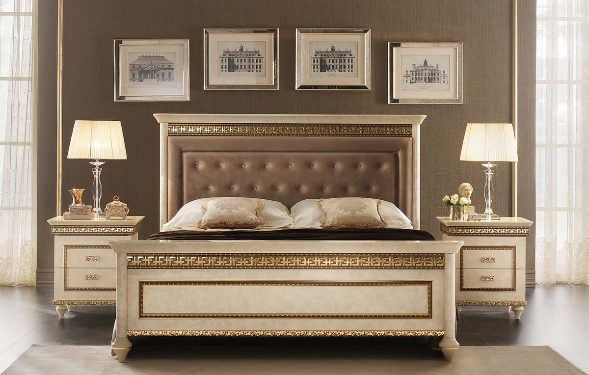 giường gỗ 1m8 2m tân cổ điển