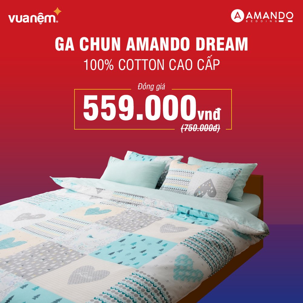 Ga chun Amando Dream 100% cotton cao cấp