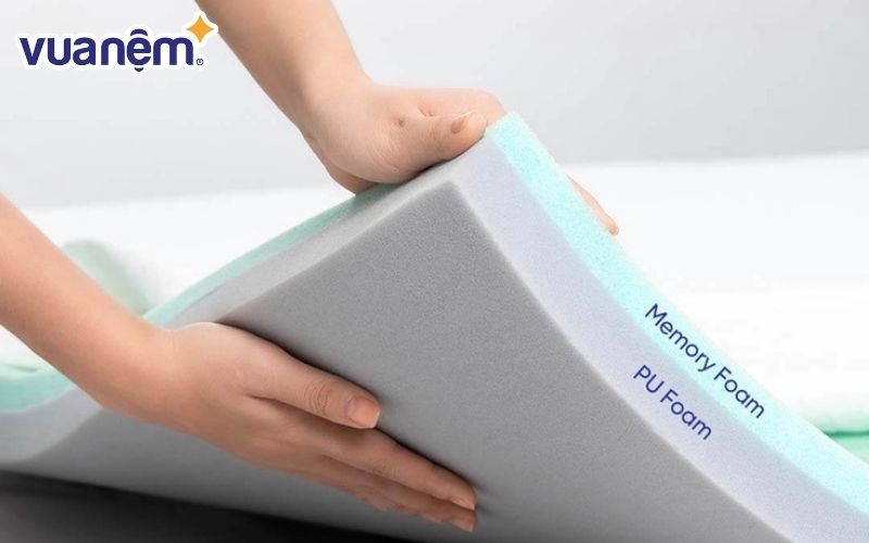 Tấm tăng tiện ích nệm memory foam nâng đỡ êm ái