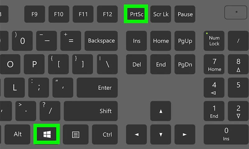  Print Screen (PrtSc)+ Windows