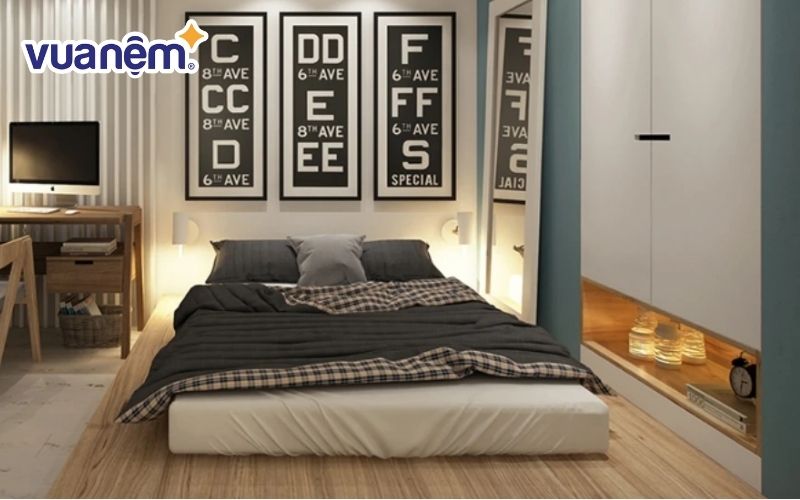 Lưu ý đặt nệm nằm đất ở nơi khô ráo tránh ẩm mốc