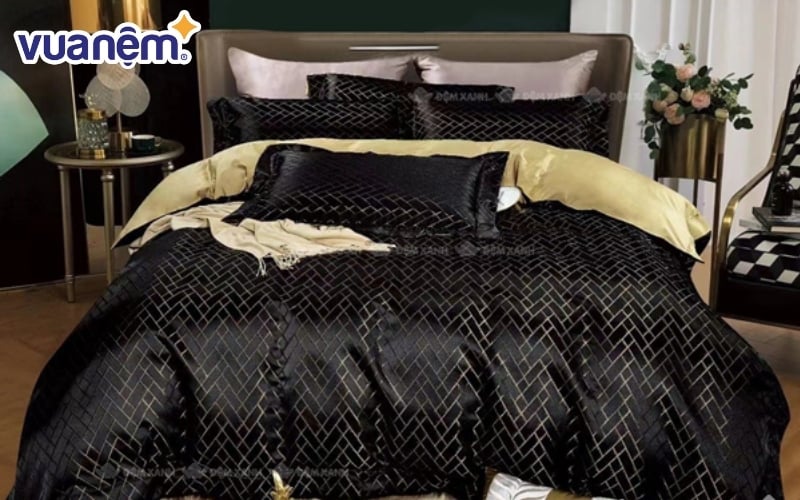 Chăn ga gối đệm màu đen thể hiện sự cá tính, độc lập