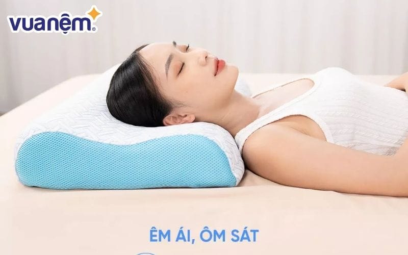 Gối foam công thái học ôm sát cổ vai gáy Comfy Nami
