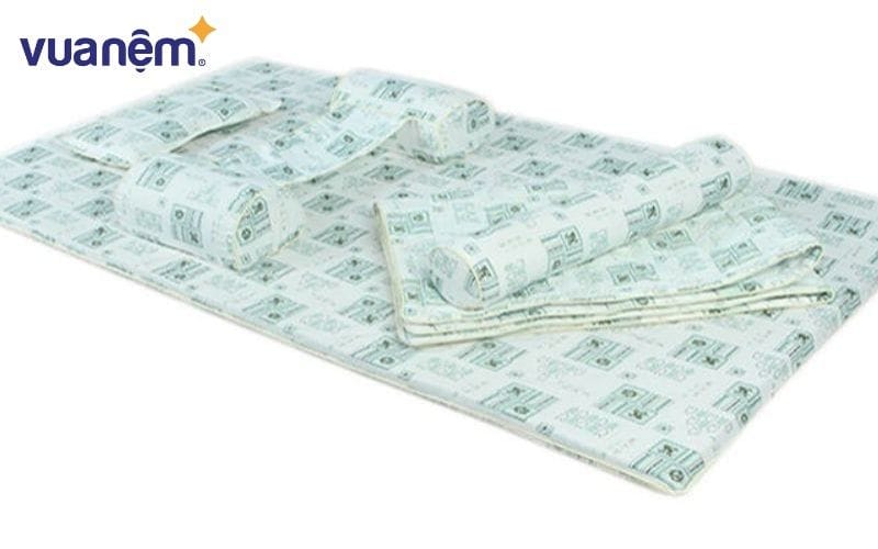 Bộ gối nệm cao su cho bé Kim Cương