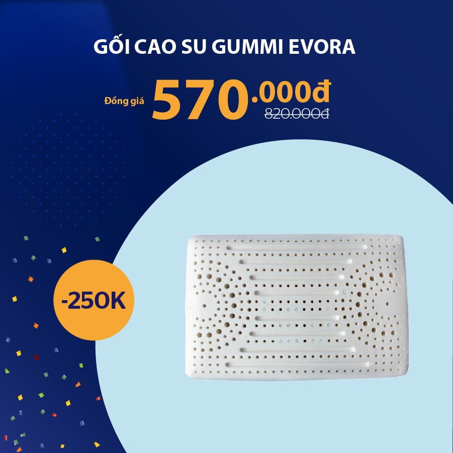 Gối cao su Gummi Evora