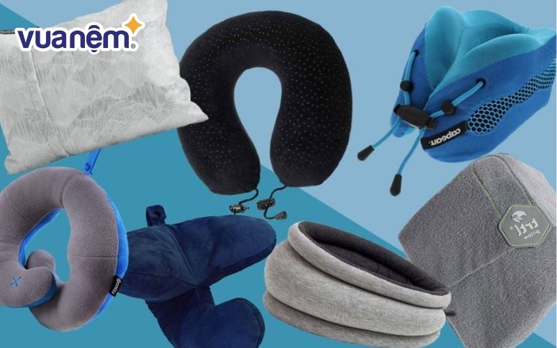 Gối đi máy bay gồm phần ruột và vỏ có thể tháo rời