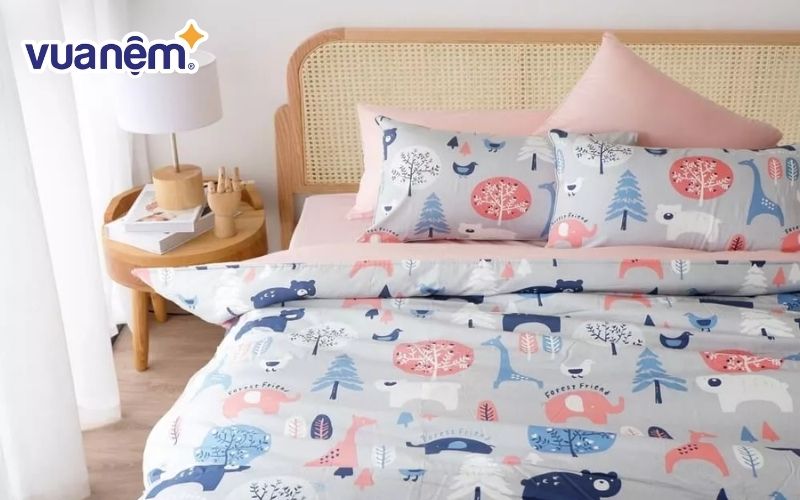 Chăn ga gối đệm màu hồng cute Amando Dream