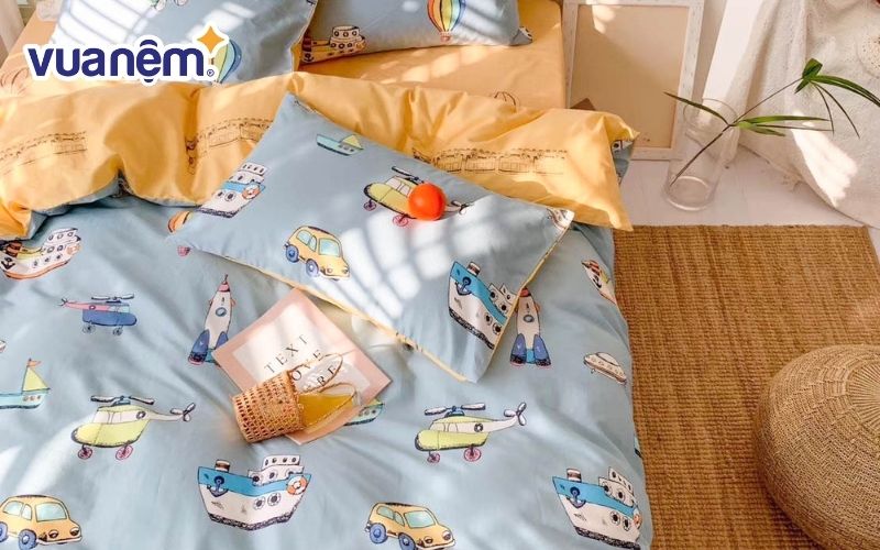 Bộ chăn gối cute Cotton Hàn Quốc