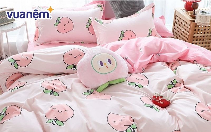 Những bộ chăn ga gối đệm màu hồng cute được ưa chuộng bởi các bé gái