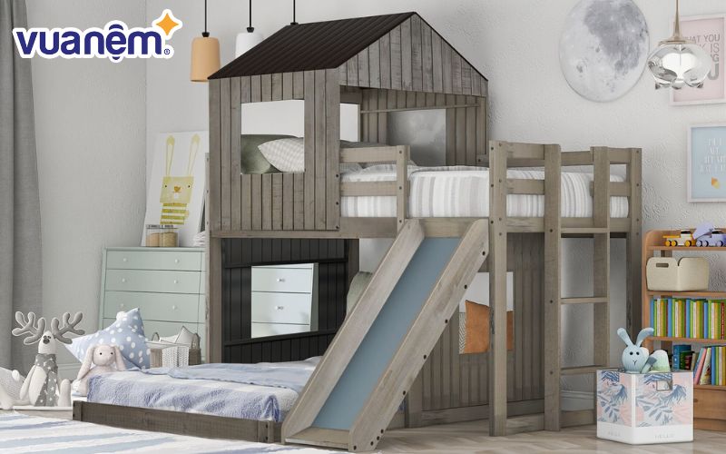 Giường tầng công chúa có cầu trượt