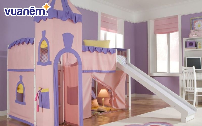 Giường ngủ công chúa cho bé gái hình lâu đài